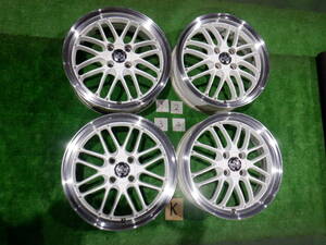 ★ Lehrmeister アルミホイール 4本セット 16x5J ホワイト 4H PCD100 OFF+45 ハブ径67mm センターキャップ付 ★ 2梱包発送予定 ★