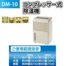 ナカトミ NAKATOMI 快適空間 コンプレッサー式除湿機 (木造約20畳/プレハブ約31畳/鉄筋約40畳) DM-10_画像2