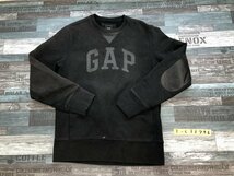 GAP ギャップ メンズ ビッグロゴプリント スウェットトレーナー S 黒_画像1