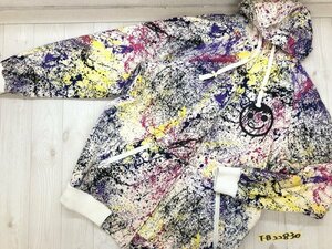 NEFF CUSTOM GOODS メンズ ペイント柄 スキースノーウェア ジャケット 上のみ 大きいサイズ 2XL 白他