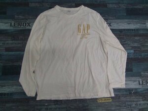 GAP ギャップ メンズ 両面プリント ロンT カットソー 大きいサイズ XL 白