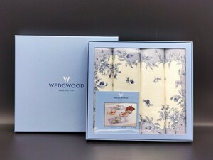 ウェッジウッド ティーマット 4枚セット WWD2503-02 ランチョンマット テーブルマット ブルー 綿100% 撥水加工 WEDGWOOD ウエッジウッド