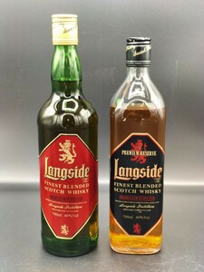 《未開栓/古酒》ラングサイド Langside 2本セット! プレミアムリザーブ 他 スコッチ ウイスキー 700ml40% ブレンデッド 黒ラベル 赤ラベル