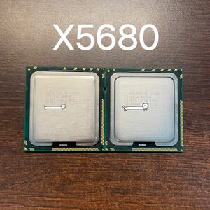 二枚セット Intel Xeon X5680 美品 グリス付き CPU インテル 動作確認 送料無料 国内発送 動作保証 #1
