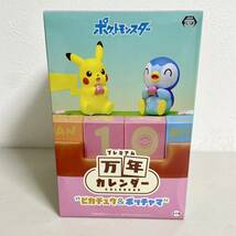 新品未開封 セガ ポケモン ポケットモンスター プレミアム万年カレンダー ピカチュウ ポッチャマ_画像1