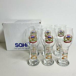 富士桜高原麦酒 20周年記念グラス 0.5L ドイツSAHM社製 6本セット 未使用品 ビアグラス ビールグラス