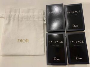 Dior ディオール 巾着付き　SAUVAGE ソヴァージュ 香水 サンプル　4本セット