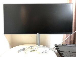 LGエレクトロニクス 液晶モニター 34WN650-W 34インチ UWFHD ウルトラワイド 平面型 IPS スピーカー LEDバックライト 2020年製 昇降タイプ 