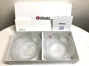 【未使用保管品】iittala イッタラ フィンランド 高級ガラス カステCL23BWL クリアボウル クリスタル 箱入り