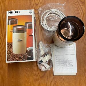 RM6148 PHILIPS フィリップス コーヒーグラインダー コーヒーミル HR 2170 アンティーク ヴィンテージ 昭和 レトロ 通電確認済XQ