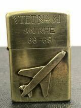 TL3774 ZIPPO ジッポ　ベトナム VIETNAM AN KHE 68ー69 オイルライター 飛行機　動作確認済　送料210円 0117 G