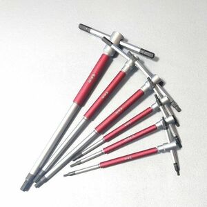 六角レンチセット T型スライディングHEXレンチセット 6本組 2mm 2.5mm 3mm 4mm 5mm 6mm 1