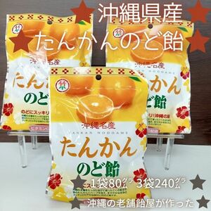 沖縄 お土産 お菓子 たんかんのど飴 80g x 3袋 スイーツ キャンディー