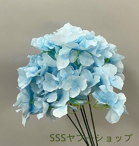 造花 アジサイ 枯れない花 造花花束ブーケ ブルー インテリア飾り 3本セット 誕生日 置物 装飾品 撮影用 小道具