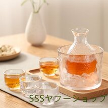 冷酒セット 6点セット 酒器セットガラス グラス カラフェ ギフト 日本酒 酒器 透明_画像2