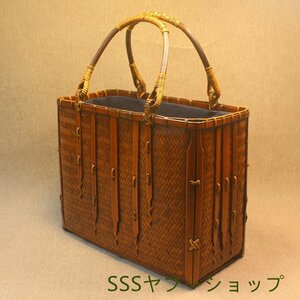 かごバッグ 超美品~ 高級 和風 竹編 収納 茶箱 収納ボックス 漆器 茶器 茶道具 工芸品