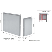 バクマ工業 BEAR エアコン室外機 背面 左側面 防雪パネル B-RSBP-L4　ZAM鋼板製_画像2