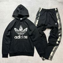 新品未使用 Mサイズ adidas Originals スウェット セットアップ アディダス オリジナルス パーカー 迷彩 カモ ジョガーパンツ 裏起毛_画像1