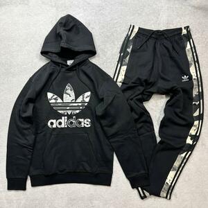 新品未使用 Mサイズ adidas Originals スウェット セットアップ アディダス オリジナルス パーカー 迷彩 カモ ジョガーパンツ 裏起毛