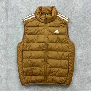 【格安送料】新品未使用 adidas Lサイズ アディダス エッセンシャル ダウン ベスト 秋冬 防寒 保温 3ストライプ ダウン80 フェザー20