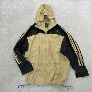 【格安送料】新品未使用 adidas 3XLサイズ ウーブン パーカー ジャケット アウター ナイロン ウィンドブレーカー ブラック 黒 正規品