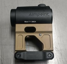 実物Unity Tactical FAST Microマウント＆Evolution Gear製 Aimpoint Micro T-1 ドットサイト_画像2