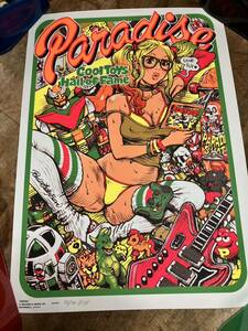 “PARADISE TOYS” Silk Screen Print 2nd Silk Screen Poster RockinJerryBean ロッキンジェリービーン シルクスクリーン 