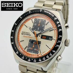 即決◆極希少 SEIKO セイコー 5 スポーツ Speed-Timer 角目◆6138-0030 クロノグラフ 自動巻/ヴィンテージ/メンズ/腕時計/スピードタイマー