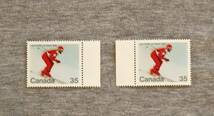 NA55　カナダ　1980年　レークプラシッド冬季オリンピック大会記念　1種　単片切手2枚_画像2