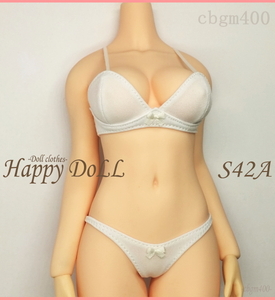 TBLeague 【Happy Doll】S42A スクールブラセット 白/リボン白 下着 1/6 Phicen ファイセン