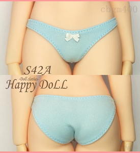 TBLeague 【Happy Doll】S42A 水色 フルバックショーツ リボン白色 1/6 下着 Phicen ファイセン