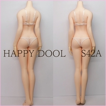 TBLeague 【Happy Doll】S42A ドット網ブラセット 白 リボン白 下着 1/6 Phicen ファイセン_画像3