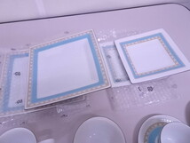 未使用品 展示品 Noritake ノリタケ 23cm/19cm ハミングブルー 12点 まとめてセット プレート カップ＆ソーサー ボウル カップ_画像6