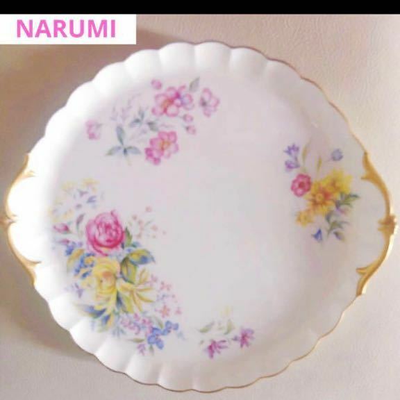 【レア】ヴィンテージ ナルミ ボーン チャイナ ローズ 日本 高級 プレート 大皿