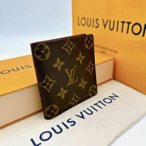 A2416【未使用に近い】LOUIS VUITTON ルイヴィトン モノグラム ポルトビエ6 カルトクレディ 札入れ 二つ折り財布 ウォレット M60929/CA0021