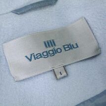 Viaggio Blu ビアッジョブルー ステンカラーコート ベルト付き ブルー サイズ：1_画像8