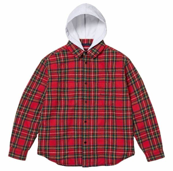 Supreme Tartan Flannel Hooded Shirt タータン フランネル フーディー シャツ Mサイズ