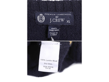 J CREW Vネック ラム ウール ニット ベスト メンズ XL 古着 ジェイクルー 重ね着 アーガイル 総柄 薄手 大きいサイズ ネイビー 紺 Jクルー_画像3