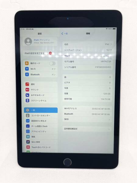 iPad Mini 第4世代 128GB Wi-Fi【 Bランク】