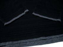激レア特大サイズ LL(4) バーバリーブラックレーベル グレーホース刺繍 凸凹シャドーボーダー総柄 レイヤード カットソー 日本製_画像5