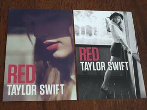 ◎非売品ポストカード2枚　テイラー・スウィフト　TAYLOR SWIFT　「RED」　タワレコ