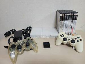 SONY PlayStation2 プレイステーション2 SCPH-75000 本体　白　戦神　アイレム コレクション パチパラ13　他ソフト8本セット　ジャンク品