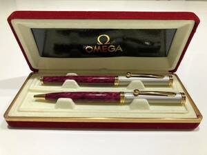 OMEGA オメガ 万年筆 ボールペン 2本セット 美品