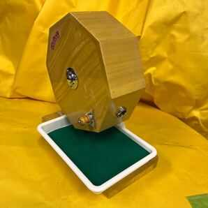 木製ガラガラ抽選器 ガラポン 新興式抽選器 SHINKO 小型抽選機 受け皿付き 500p3の画像1