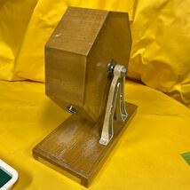 木製ガラガラ抽選器 ガラポン 新興式抽選器 SHINKO 小型抽選機　受け皿付き　500p4_画像3