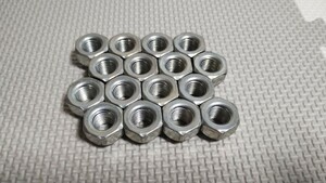 新車外し トヨタ 純正 ホイール用　21mm 貫通ナット（球面座タイプ 16mm M12×1.5 21HEX）16個セット トヨタ マツダ ダイハツ 