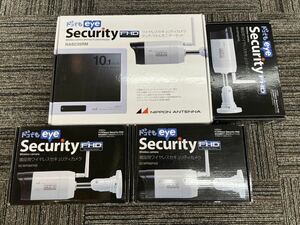 日本アンテナ ドコでもeye Security FHD 防犯カメラ　タッチパネルモニター　カメラ4台セット