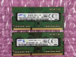 SAMSUNG/4GB×2枚＝8GB/PC3L-12800/M471B5173QH0-YK0/ジャンク/#5-A1