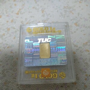 徳力本店製　 GOLD K24 純金　インゴット　1g 1.0g 999.9 ゴールドバー本物　　東京ユニオンサーキュレーション　1　ケース入り　金