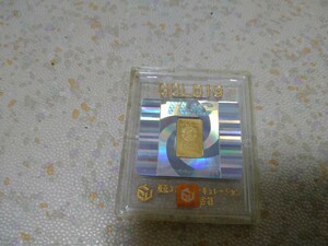 徳力本店製　 GOLD K24 純金　インゴット　1g 1.0g 999.9 ゴールドバー本物　　東京ユニオンサーキュレーション　1　ケース入り　金